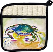 Betsy Drake PT263 Green Crab Pot Holder