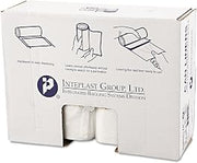 Inteplast S386017N High-Density Can Liner, 38 x 60, 60gal, 17mic, Clear, 25/Roll, 8 Rolls/Carton