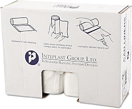 Inteplast S386017N High-Density Can Liner, 38 x 60, 60gal, 17mic, Clear, 25/Roll, 8 Rolls/Carton