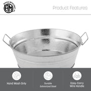 American Metalcraft 47 oz (Pack of 1) / Tub / Silver Beverage Tubs