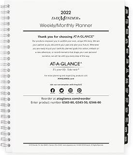 2022 Weekly & Monthly Planner Refill for G545 Line Planners by AT-A-GLANCE, 7" x 8-3/4", Medium, Executive, DayMinder (G54550)