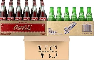 Coke Sprite Fancy Soda Glass Bottled 24 Variety Pack - by Voodoux Packaging