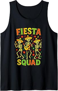 Fiesta Squad - Mexican Skeleton Cinco Mayo Tank Top