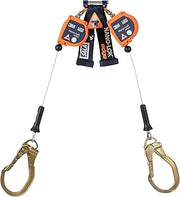 3M DBI-SALA Nano-Lok edge Twin-Leg Quick Connect Fall Protection Self Retracting Lifeline SRL - Cable Construction 3500227, Orange, 8 ft. (2.4 m), 1 EA