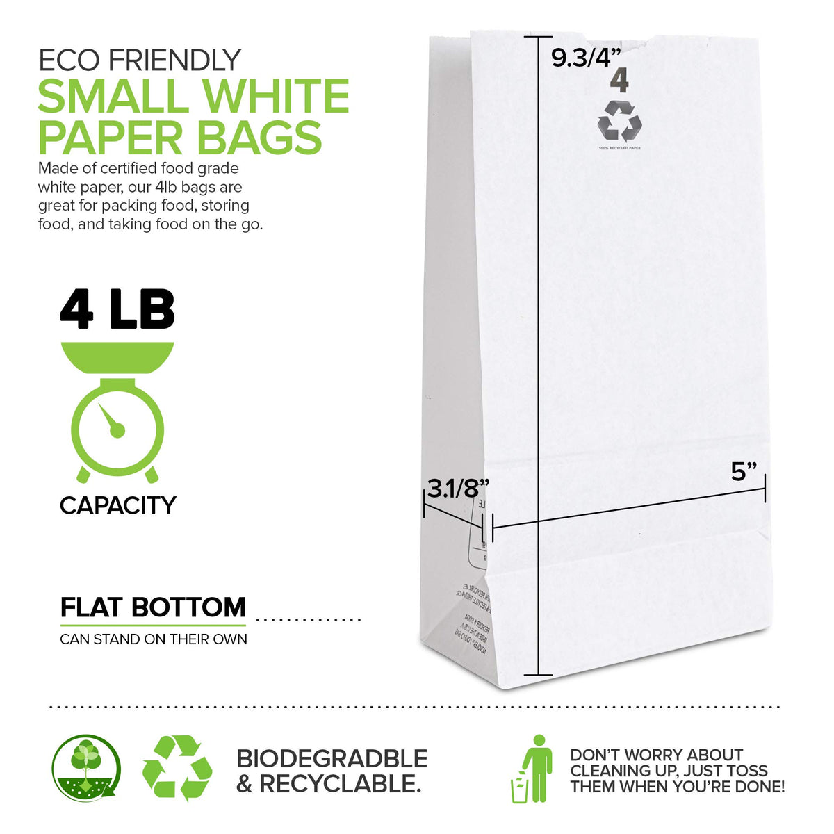 Stock Your Home 4 lb / 500 Count / White / 4.0 pounds Bags