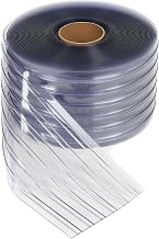 12" x 150' x .110" PVC Strip Curtain Bulk Roll, Scratch Resistant Ribbed Clear