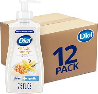 Dial Liquid Hand Soap, Vanilla Honey, 7.5 fl oz, Pack of 12