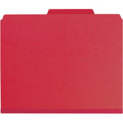 SMEAD Bright Red / 1 / Letter (Pack of 1) Top Tab Classification Folders