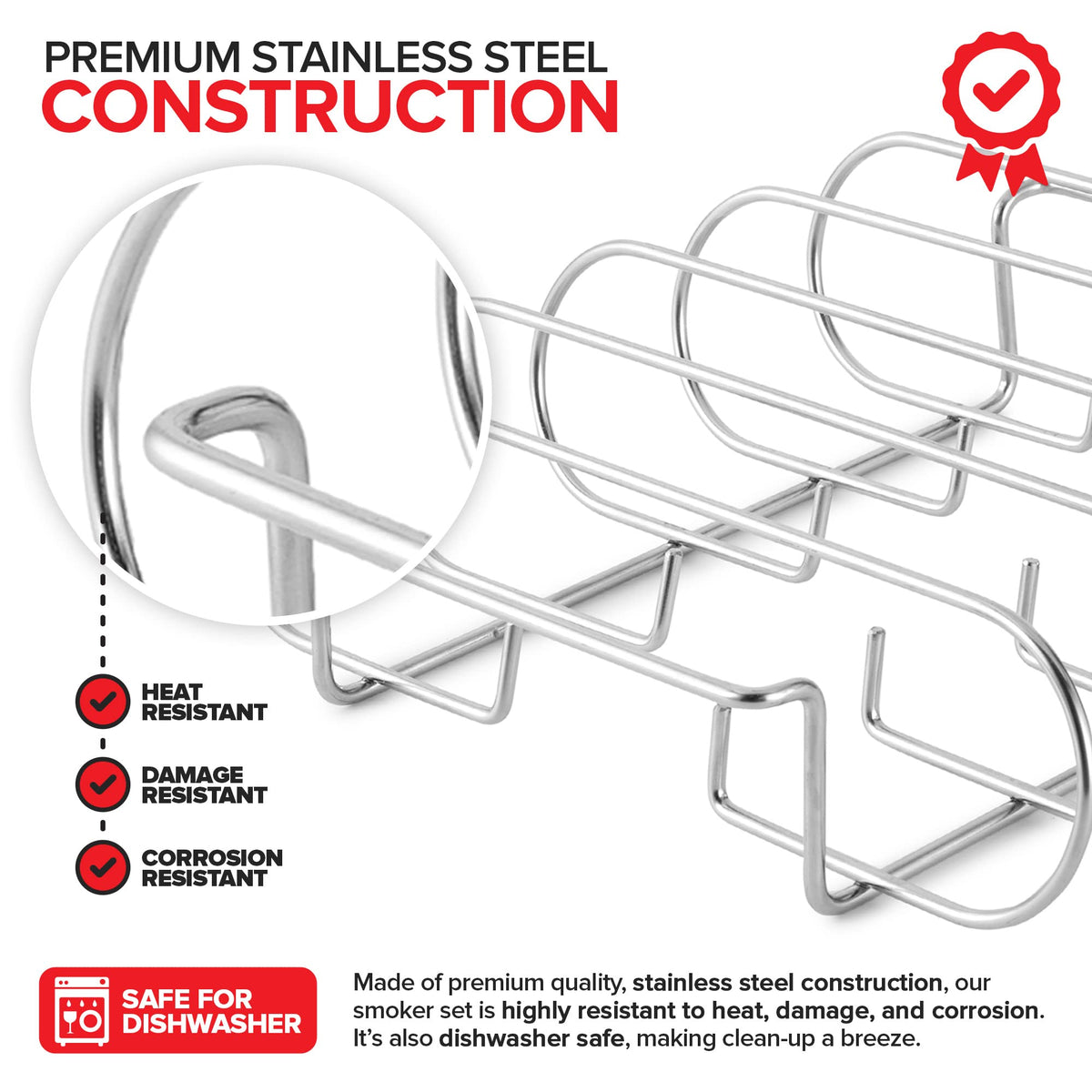 Grill Racks by Modern Innovations – Stainless Steel, silver, Pack of 3