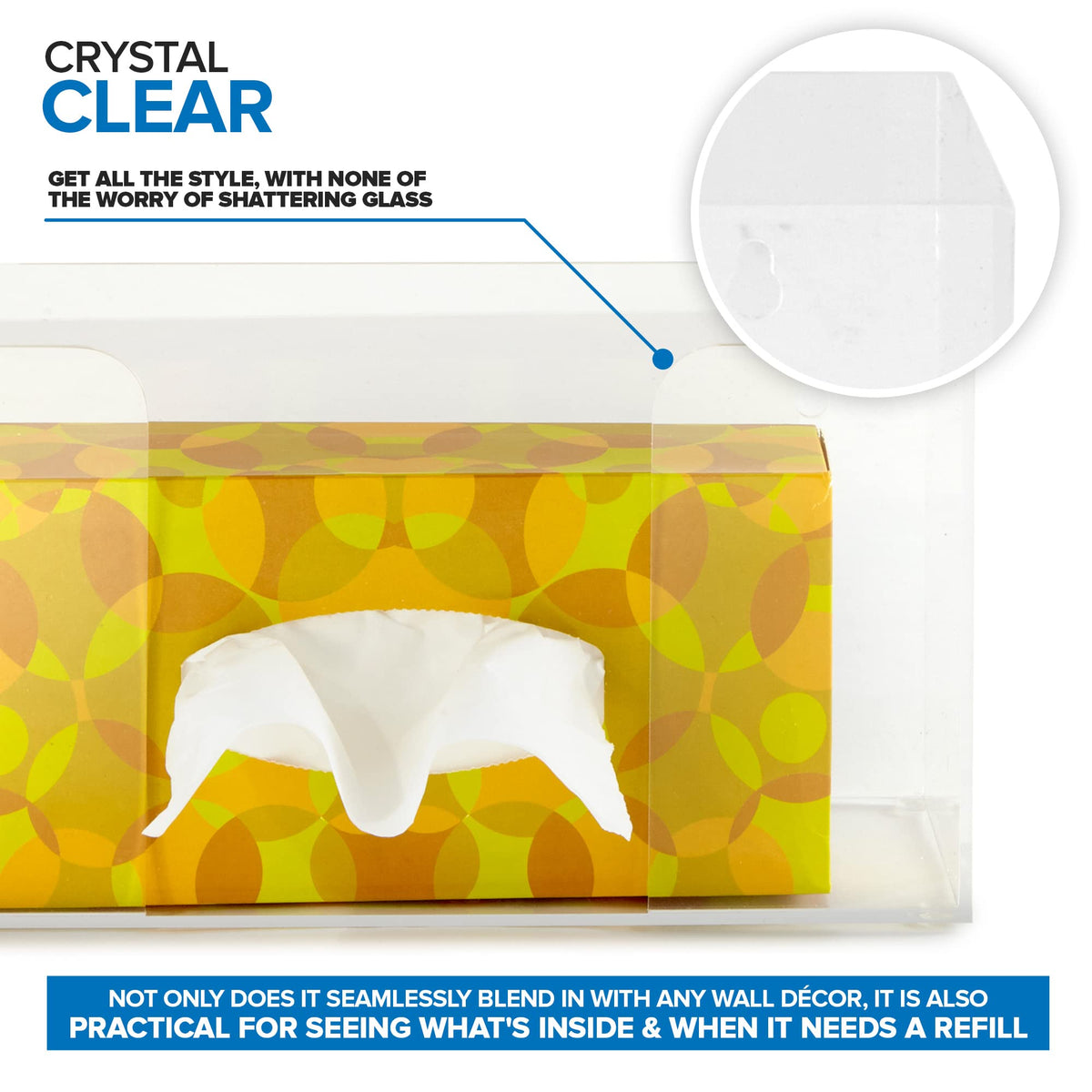 Stock Your Home Single Stack / 2 Count / Transparent Lab Supply Dispensers
