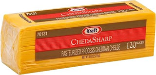 Kraft Regular Sharp Cheddar Sliced Cheese, 5 Pound -- 4 per case.