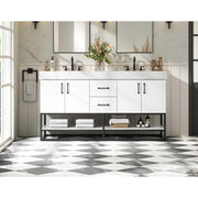 Caroline Bathroom Vanity White by Lighting Design – Wood, White, Model VF29260DWH