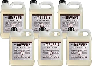 Mrs. MEYER'S Clean Day Liquid Hand Soap Refill, Lavender, 33 Fl Oz (Pack of 6)
