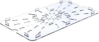 Carlisle FoodService Products 1021507 StorPlus Full Size Polycarbonate Drain Shelf, Clear (Pack of 6)