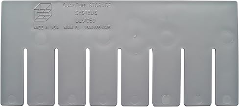 Quantum DS91050 4.5" Short Divider for Dividable Grid Tote Box DG91050 | Industrial, Commercial, Electronic, Health Care Industries | Injection Molded Polyethylene, 4.5"H x 6.56"L, Gray (Pack of 6)