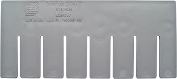 Quantum DS91050 4.5" Short Divider for Dividable Grid Tote Box DG91050 | Industrial, Commercial, Electronic, Health Care Industries | Injection Molded Polyethylene, 4.5"H x 6.56"L, Gray (Pack of 6)