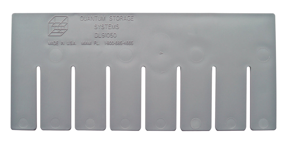 Quantum 4.5" Short Divider for Dividable Grid Tote Box DG91050 | Industrial by QUANTUM STORAGE SYSTEMS – Gray, Pack of 6, Model DS91050