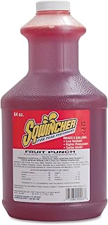 Sqwincher 030325FP Liquid Concentrate Electrolyte Drink, Fruit Punch, 64oz Bottles, 6/Carton
