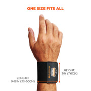 ProFlex 400 Universal Wrist Wrap by Ergodyne – One Size/Wrist Wrap Only, Rubber, Black, Model 72102