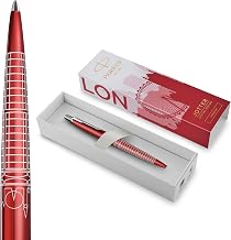 Parker Jotter Ballpoint Pen | Special Edition | London Red with Chrome Trim | Medium Point | Blue Ink | Gift Box