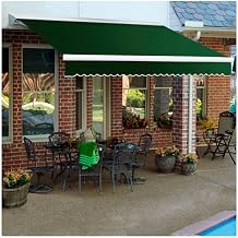 Awntech Retractable Awning Right Motor 20'W x 10'D x 10" H Forest Green