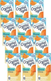 Crystal Light On The Go Energy Citrus, 10 Count (Pack of 12) - Packaging May Vary