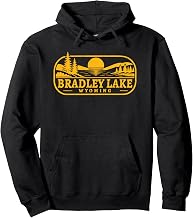 Bradley Lake Wyoming Outdoors Vintage Pullover Hoodie
