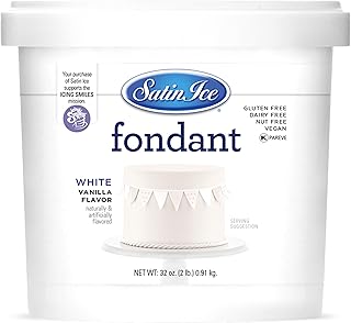 Satin Ice Fondant for Cake Decorating, White (2 Pound)