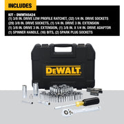 DEWALT NEW 84 Piece Set / STANDARD / Black, Yellow Drive Socket Sets
