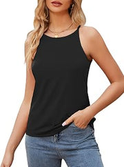 Camisole Tops for Women Sleeveless Tank Tops High Neck Shirts