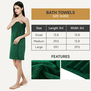 Redkiss Microfiber Towel Set, 6 Piece with Bath Hand and Washcloth, Dark Green