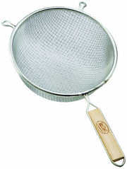 10-1/4" Tinned Single Fine Mesh Strainer by Tablecraft – Tin plated mesh with wood handle