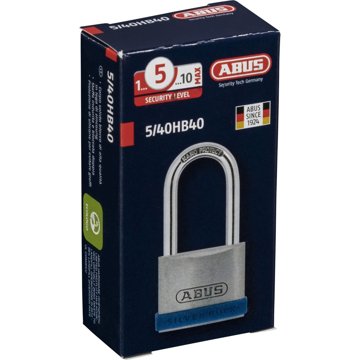 Silver Rock 5 Conventional Padlock 1 Piece by ABUS – Silver, Model 712679