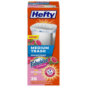 Hefty Fabuloso Watermelon / 26 Count (Pack of 12) / White Trash Bags