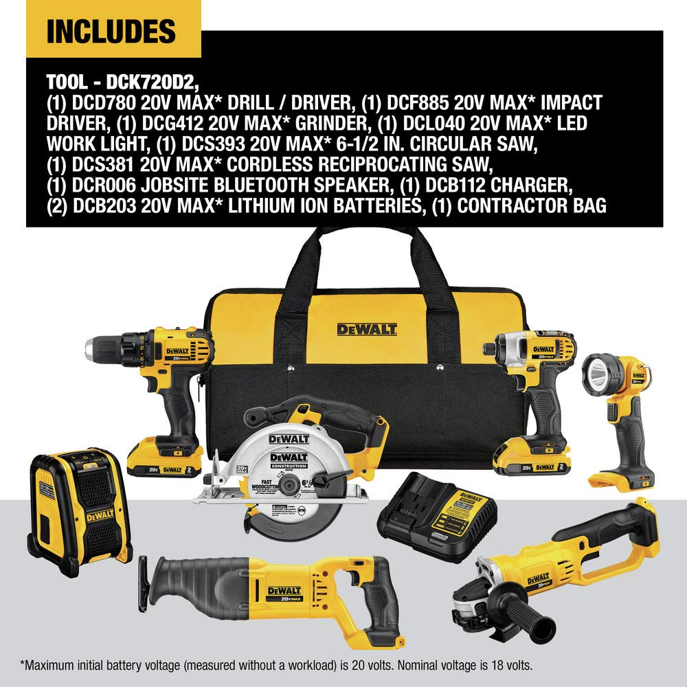 DEWALT 7-Tool Combo Kit Only / One Size / Multi Combo Kits