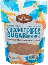 Madhava Honey, Coconut Sugar; Pure & Refined, Pack of 6, Size - 16 OZ, Quantity - 1 Case