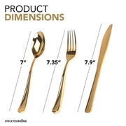 50 Disposable Heavy Duty Plastic Forks by Stock Your Home – 50 Count, Plastic, Gold, Pack of 50, Model 3873
