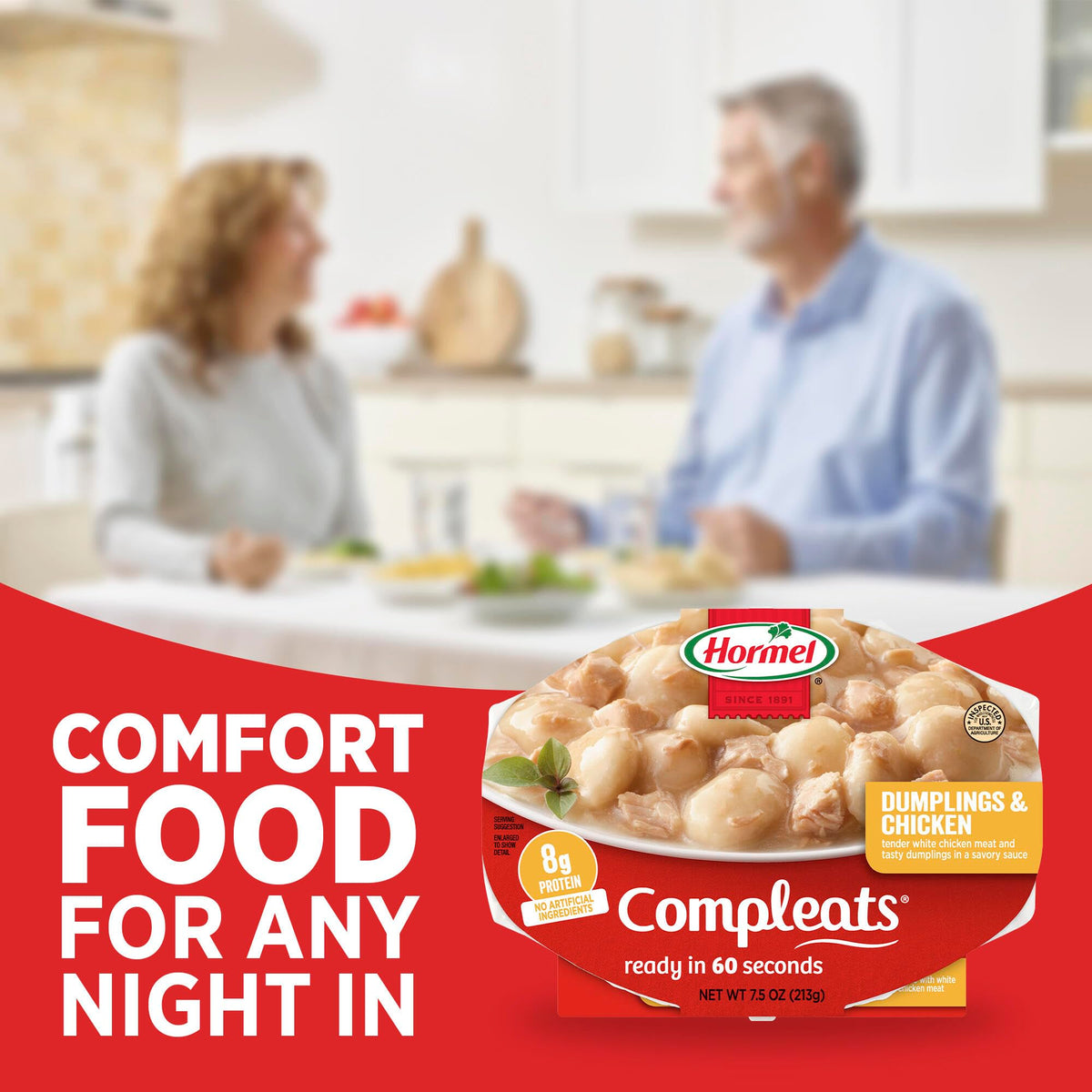 HORMEL COMPLEATS Dumplings & Chicken / 7.5 Ounce (Pack of 7) / Meal Chicken Soups