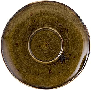 Tuxton Artisan Geode Geode Walnut Reactive Natural 6-3/8-Inch Saucer, Case of 24, Brown; Scratch Resistant; Chip Resistant; Lead & Cadmium Free; Dishwasher, Microwave, Oven Safe