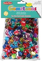 Charles Leonard Creative Arts Acrylic Gemstones, Assorted Shapes and Colors, 1-Pound Bag (59100)