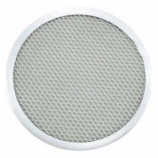 10" Aluminum Seamless Pizza Screen by Winco – 1 Count (Pack of 1), 10.0 inches, Aluminum, Model APZS-10