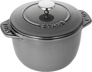 STAUB Cast Iron 0.75-qt Petite French Oven - Graphite Grey, Made in France