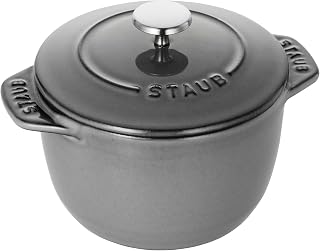 STAUB Cast Iron 0.75-qt Petite French Oven - Graphite Grey, Made in France