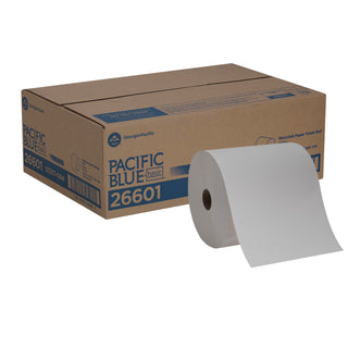 Pacific Blue Basic Recycled Paper Towel Rolls (previously branded Envision) by GP PRO () by Georgia-Pacific – Pack of 1, Paper, White, Model 26601