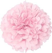 Unique Party Lovely Pink Solid Hanging Tissue Pom Poms,16", Elegant & Versatile Decor - Perfect for Weddings, Baby Showers, Parties & Events