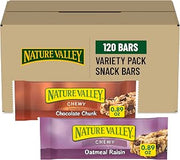 Nature Valley Chewy Granola Bars, Oatmeal Raisin, Chocolate Chunk, 120 Ct
