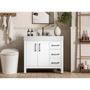 Elegant Kitchen and Bath 36" Single Bathroom Vanity in White by Elegant Lighting – unspecified, Wood, White, Model VF60636WH