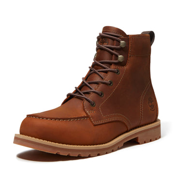 Men's Britton Falls Moc-Toe Waterproof Lace Up Boot by Timberland – 12, Leather, Medium Brown Full Grain