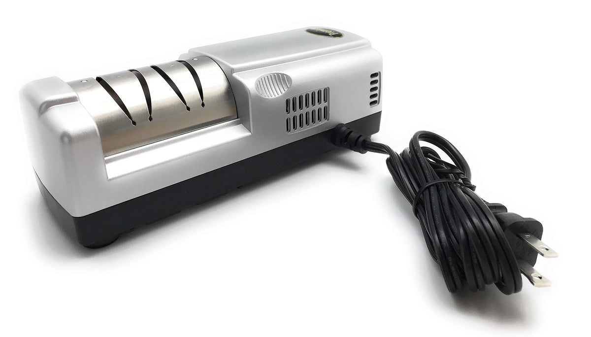 Premium Knife Sharpener by Master Grade – 10 IN X 7 IN X 4.25 IN, Stone, Silver, Model MG - 600