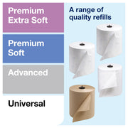 Matic Hand Towel Roll Dispenser by Tork – Plastic, White, Pack of 6